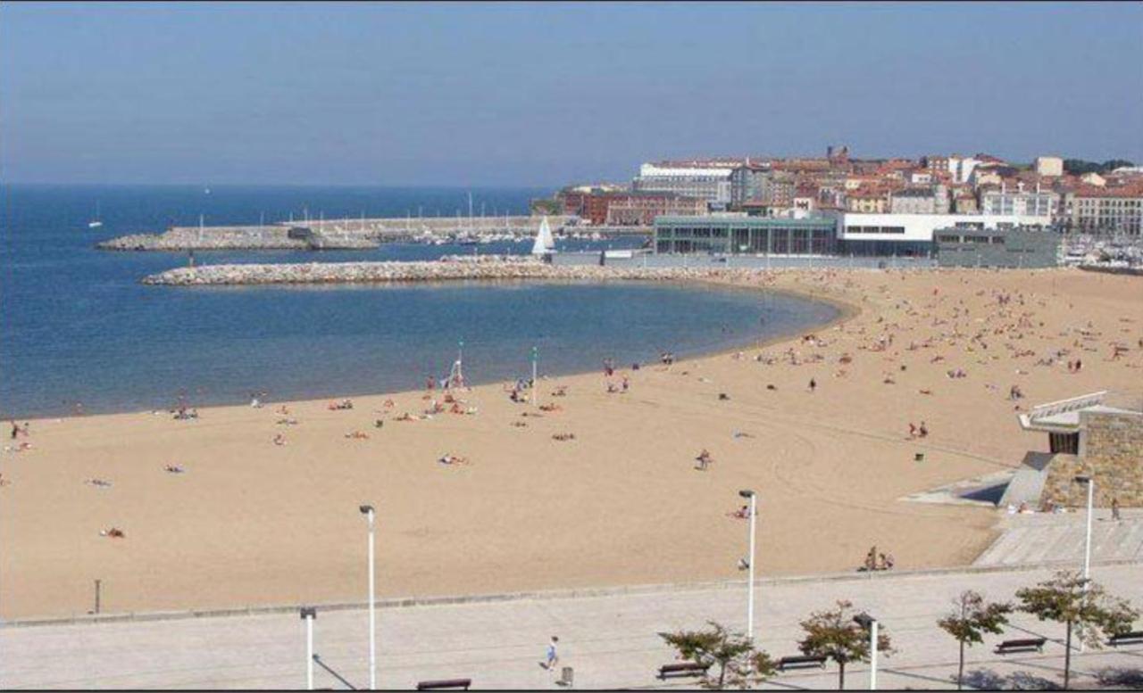 Apto. Vista Playa Poniente Gijon Luaran gambar