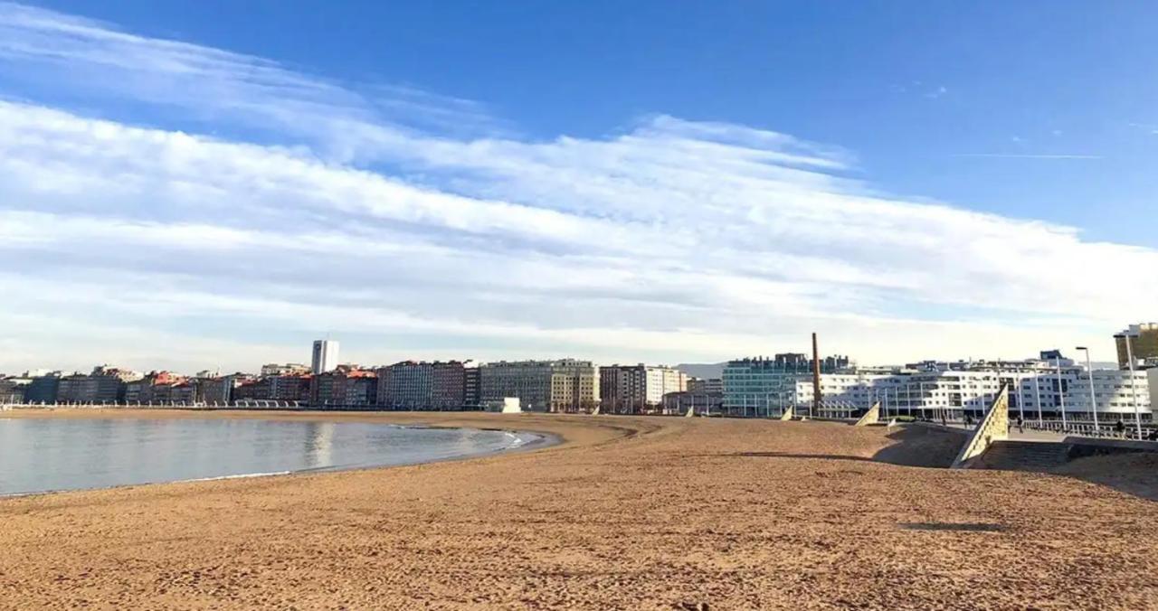 Apto. Vista Playa Poniente Gijon Luaran gambar