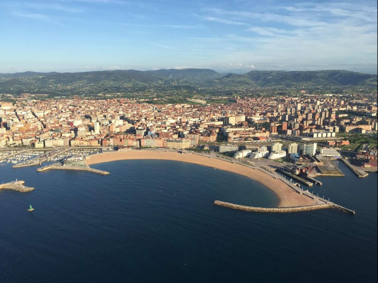 Apto. Vista Playa Poniente Gijon Luaran gambar